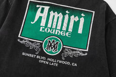AMIRI Lounge Crystal Embellished Cotton Graphic T-Shirt