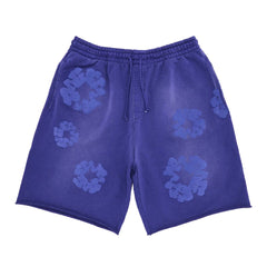 Denim Tears Mono Cotton Wreath Sweat Shorts 'Washed Blue'