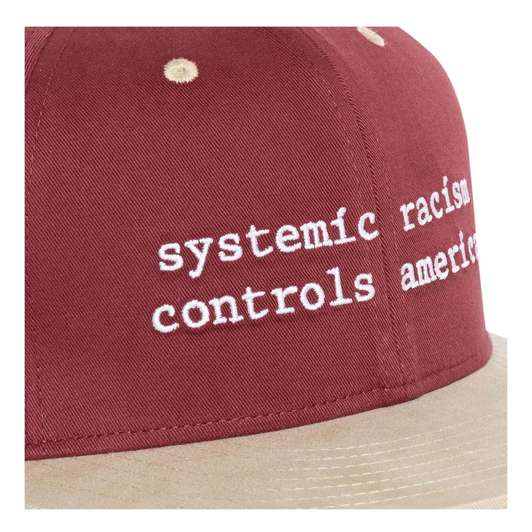 Denim Tears x Arthur Jafa Systemic Racism Controls America Hat 'Burgundy'